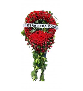 cenaze çelenk kırmızı gerberalar
