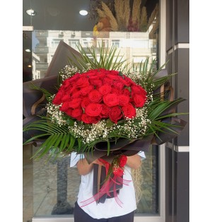 50 Adet Red Rose Buket