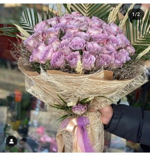 40 Adet Lila Gül Buket