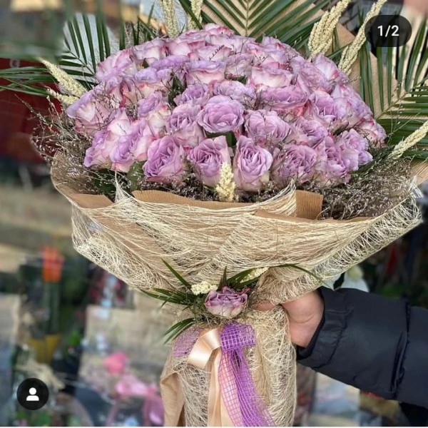 40 Adet Lila Gül Buket