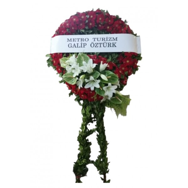 Lilyum Antorium Gerbera VİP Çelenk