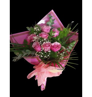 7 Adet Pink Rose Bouquet