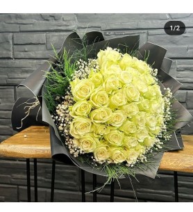 İthal Beyaz Gül Buket 50 ADET
