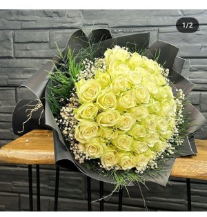 İthal Beyaz Gül Buket 50 ADET