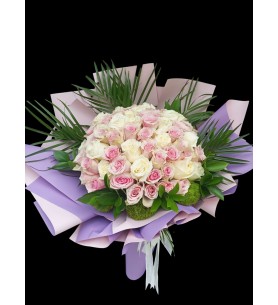 50 Adet Hermosa White Soft Rose