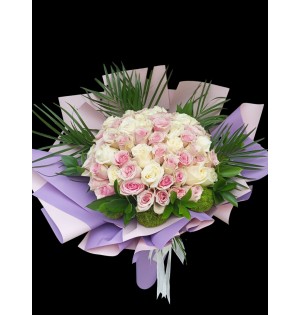 50 Adet Hermosa White Soft Rose