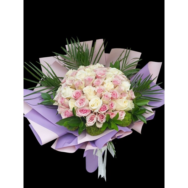 50 Adet Hermosa White Soft Rose