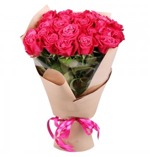 21 Adet PEMBE  Gül Buketi