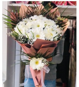 Beyaz Gerbera Buketi